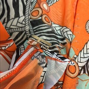 Orange and Black swim suit